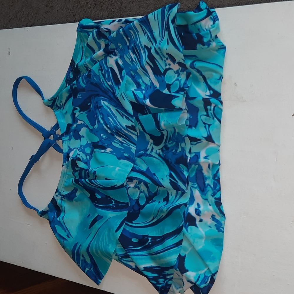 Justice 2 piece Ruffled Tankini Bathing Suit girls 14 plus - Picture 5 of 10